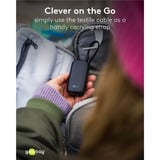 goobay Powerbank 5.000 mAh, integreret USB-C kabel 13 cm, 20 watt, Power Bank Sort