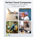 goobay Powerbank 5.000 mAh, integreret USB-C kabel 13 cm, 20 watt, Power Bank Sort