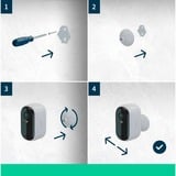 Arlo VMC3250-100EUS, Overvågningskamera Hvid/Sort
