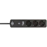 Brennenstuhl Connect Ecolor WLAN stikdåse 3-vejs, Strømskinne Hvid/Sort