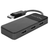 DeLOCK 87770 video-splitter DisplayPort 3x HDMI, HDMI splitter Sort, DisplayPort, 3x HDMI, 3840 x 2160 pixel, Sort, Plast, 1.4/2.2