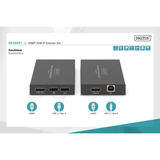 Digitus DS-55507, HDMI-udvidelse forlænger Sort
