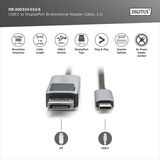 Digitus USB4 Gen 2x2 adapterkabel USB-C > DisplayPort Sort/grå