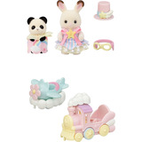 EPOCH Sylvanian Families - Forlystelsespark legetøjssæt Togtur, Bygge legetøj 