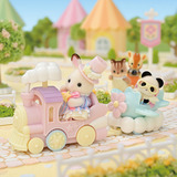 EPOCH Sylvanian Families - Forlystelsespark legetøjssæt Togtur, Bygge legetøj 