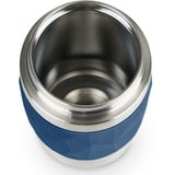 Emsa Travel Mug Compact 300 ml Blå, Rustfrit stål, Termokrus mørkeblå/rustfrit stål, Blå, Rustfrit stål, Silikone, Rustfrit stål, Polypropylen (PP), Kaffe, Te, 300 ml, 7,2 cm