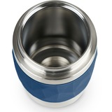 Emsa Travel Mug Compact 300 ml Blå, Rustfrit stål, Thermo mug mørkeblå/rustfrit stål, Blå, Rustfrit stål, Silikone, Rustfrit stål, Polypropylen (PP), Kaffe, Te, 300 ml, 7,2 cm