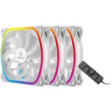 Enermax SquA RGB White Computerkabinet Ventilator 12 cm Hvid, Sag fan Hvid, Ventilator, 12 cm, 1500 rpm, 23 dB, 68,27 kubikfod/min., 115,99 m³/t