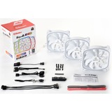 Enermax SquA RGB White Computerkabinet Ventilator 12 cm Hvid, Sag fan Hvid, Ventilator, 12 cm, 1500 rpm, 23 dB, 68,27 kubikfod/min., 115,99 m³/t