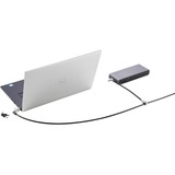 Kensington Slim N17 2.0 dobbelt nøgle laptop lås til kileformede porte, Slot Sølv, Kensington, Nøgle, Stål, Sort, Sølv
