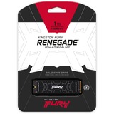 Kingston FURY FURY Renegade M.2 1000 GB PCI Express 4.0 3D TLC NVMe, Solid state-drev Sort, 1000 GB, M.2, 7300 MB/s