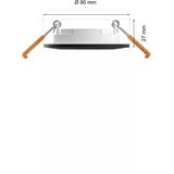 Philips Hue Hue White & Color Ambiance Slim indbygningslampe 90 mm, LED lys Sort