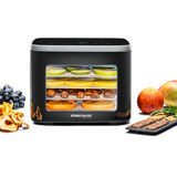 Rommelsbacher Mini dehydrator DA 450, Tørremaskine rustfrit stål/Sort