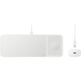 SAMSUNG Wireless Charger Trio Hvid Indendørs, Ladestation Hvid, Indendørs, USB, Trådløs opladning, Hvid