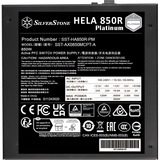 SilverStone HELA 850R Platinum, PC strømforsyning Sort