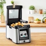 Tefal Clear Duo FR600D Enkelt 0,65 L Enkeltstående 2000 W Frituregryde Sort, Rustfrit stål, Deep friture rustfrit stål/Sort, Frituregryde, 0,65 L, 1,2 kg, 3,5 L, Kulfiber, 30 min.