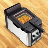 Tefal Clear Duo FR600D Enkelt 0,65 L Enkeltstående 2000 W Frituregryde Sort, Rustfrit stål, Deep friture rustfrit stål/Sort, Frituregryde, 0,65 L, 1,2 kg, 3,5 L, Kulfiber, 30 min.