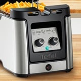 Tefal Clear Duo FR600D Enkelt 0,65 L Enkeltstående 2000 W Frituregryde Sort, Rustfrit stål, Deep friture rustfrit stål/Sort, Frituregryde, 0,65 L, 1,2 kg, 3,5 L, Kulfiber, 30 min.