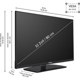 Telefunken XF32VP750M, LED-tv Sort