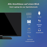 Telefunken XF32VP750M, LED-tv Sort