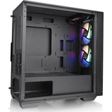 Thermaltake Divider 170 TG ARGB Midi Tower Sort, Towerkabinet Sort, Midi Tower, PC, Sort, micro ATX, Mini-ITX, SPCC, Hærdet glas, Flere