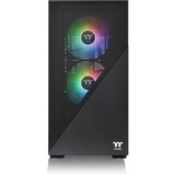 Thermaltake Divider 170 TG ARGB Midi Tower Sort, Towerkabinet Sort, Midi Tower, PC, Sort, micro ATX, Mini-ITX, SPCC, Hærdet glas, Flere