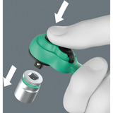 Wera 8100 SA 14 Zyklop Comfort skraldesæt, 1/4", Værktøjssæt Sort/Grøn