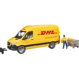 bruder MB Sprinter DHL med chauffør, Model køretøj Gul