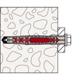 fischer Langskaftpløk DuoXpand 10x80 FUS R, Dyvel Lys grå/Rød