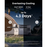 Anker SOLIX EverFrost 2 køleboks 40 L Elektrisk Sort grå/Sort, Sort, 2 hjul, Sort, 40 L, -20 - 20 °C, 45 dB