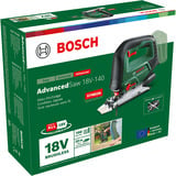 Bosch AdvancedSaw 18V puslespil 3000 spm 1,9 kg, Stiksav Grøn, Sort, Grøn, 45°, Aluminium, Laminat, Plast, Stål, Træ, Aluminium, Børstefri, 3000 spm