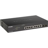 D-Link DGS-1100-10MPV2 Administreret L2 Gigabit Ethernet (10/100/1000) Strøm over Ethernet (PoE) 1U Sort, Switch Administreret, L2, Gigabit Ethernet (10/100/1000), Strøm over Ethernet (PoE), Stativ-montering, 1U