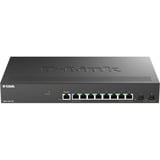D-Link DMS-1250-10S/E netværksswitch Administreret 2.5G Ethernet (100/1000/2500) Sort Sort, Administreret, 2.5G Ethernet (100/1000/2500), Stativ-montering