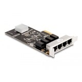 DeLOCK PCIe x4 til 4 x RJ45 Gbit, Netværkskort 