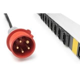 Digitus Basis IT PDU med aluminiumprofil, 27-vejs, 24x C13, 3x C19, Strømskinne Sort/aluminium