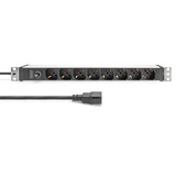 Digitus DN-95410-R, Strømskinne Rød/aluminium