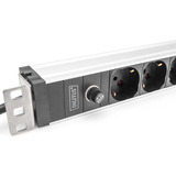 Digitus DN-95410-R, Strømskinne Rød/aluminium