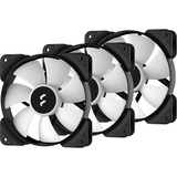 Fractal Design Aspect 12 RGB PWM Computerkabinet Ventilator 12 cm Sort 3 stk, Sag fan Sort/Hvid, Ventilator, 12 cm, 2000 rpm, 33,2 dB, 56 kubikfod/min., 95,1 m³/t