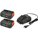 GARDENA P4A 2 x PBA 18V/45 + AL 1830 CV Batteri- og opladersæt Batteri- og opladersæt, Lithium-Ion (Li-Ion), 2,5 At, 18 V, Gardena, Sort, Orange