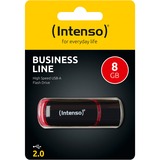 Intenso 8GB USB2.0 USB-nøgle USB Type-A 2.0 Sort, Rød, USB-stik Sort/Rød, 8 GB, USB Type-A, 2.0, 28 MB/s, Hætte, Sort, Rød