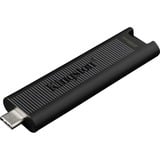 Kingston DataTraveler 256GB Max 1000R/900W USB 3.2 Gen 2, USB-stik Sort, 256 GB, USB Type-C, 3.2 Gen 2 (3.1 Gen 2), 1000 MB/s, Glide, Sort