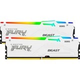 Kingston FURY FURY Beast 64 GB 6400 MT/s DDR5 CL32 DIMM (sæt med 2) White RGB EXPO, Hukommelse Hvid, 64 GB, 2 x 32 GB, DDR5, 288-pin DIMM, Hvid
