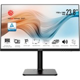 MSI Modern MD241PDE 60,5 cm (23.8") 1920 x 1080 pixel Fuld HD Sort, LED-skærm Sort, 60,5 cm (23.8"), 1920 x 1080 pixel, Fuld HD, 5 ms, Sort