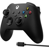 Microsoft Xbox Wireless Controller + USB-C Cable Sort Gamepad Analog/digital PC, Xbox One, Xbox One S, Xbox One X, Xbox Series S, Xbox Series X Sort, Gamepad, PC, Xbox One, Xbox One S, Xbox One X, Xbox Series S, Xbox Series X, D-måtte, Hjemknap, Knappen Menu, Knappen Del, Analog/digital, Kabel & trådløs, Sort