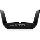 Netgear Nighthawk RAXE500 trådløs router Gigabit Ethernet Tri-band (2,4 GHz/5 GHz/6 GHz) Sort Sort, Wi-Fi 6 (802.11ax), Tri-band (2,4 GHz/5 GHz/6 GHz), Ethernet LAN, Sort, Bordplade router