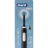 Procter & Gamble Oral-B Pro 1 Cross Action, El-tandbørste Sort, Voksen, Roterende, pulserende tandbørste, Daglig pleje, Sensitiv, Blegning, Sort, 2 min, Rund