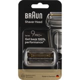 Procter & Gamble Series 9 96M Barberingshoved, Barberhovedet Sølv, Barberingshoved, 1 hoved(er), Sort, Rustfrit stål, 18 måned(er), Braun, Series 9+ Pro