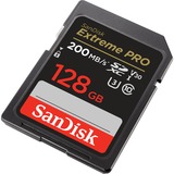 SanDisk Extreme PRO 128 GB SDXC UHS-I Klasse 10, Hukommelseskort Sort, 128 GB, SDXC, Klasse 10, UHS-I, 200 MB/s, 90 MB/s