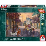 Schmidt Spiele Disney The Aristocats Kontur puslespil 1000 stk Dyr 1000 stk, Dyr