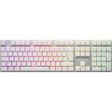 Sharkoon Gaming-tastatur Hvid, DE-layout, Kailh Choc Low Profile Blue